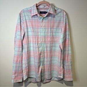 vineyard vines plaid button down shirt size small men’s